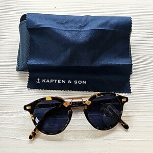 Krewe gold tortoise sunglasses